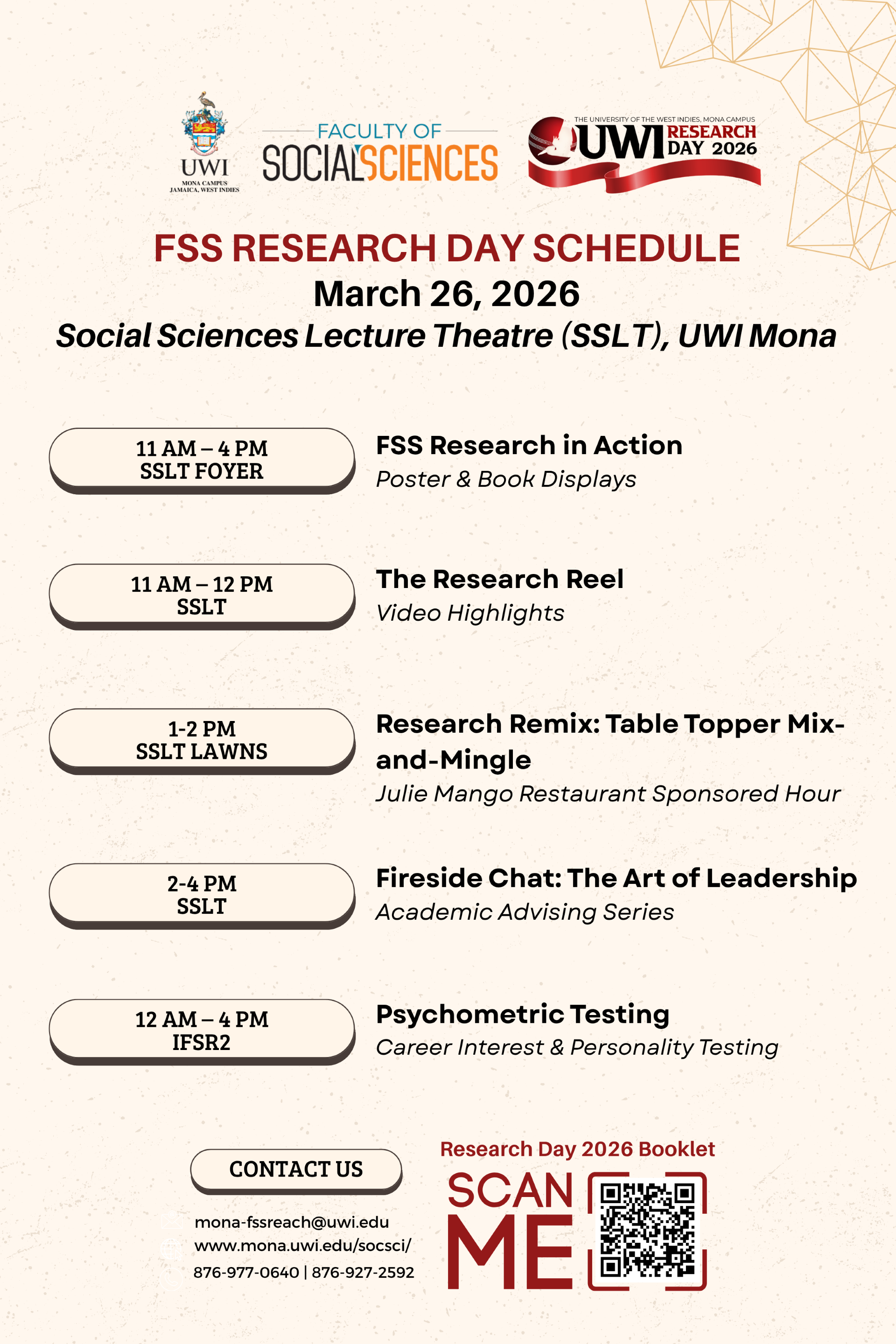 FSS Research Day 2026 Schedule