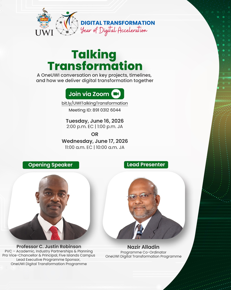 ONE UWI Talking Transformation Sessions