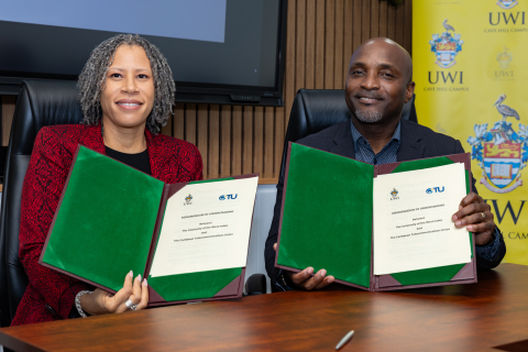 Ms. Sandrea Maynard, Pro Vice-Chancellor, Global Affairs, The University of the West Indies and Mr. Rodney Taylor, Secretary-General, Caribbean Telecommunications Union