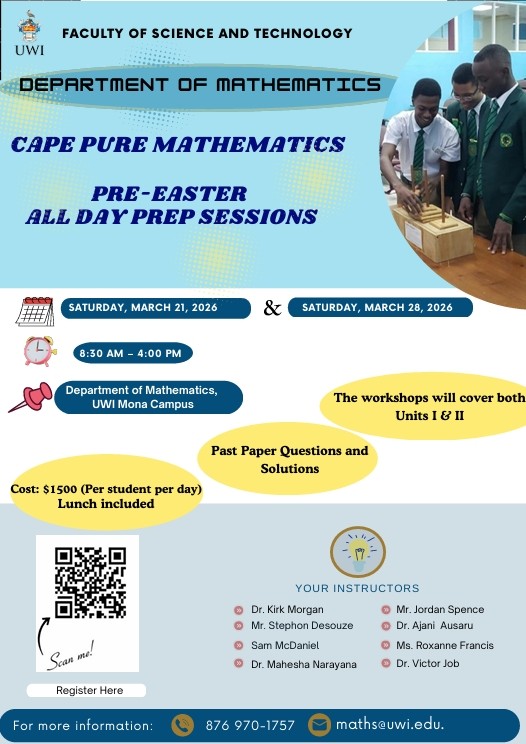 FST Department of Mathematics - Cape Pure Mathematics Workshop 