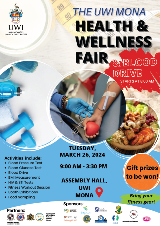 The UWI Mona Health & Wellness Fair and Blood Drive