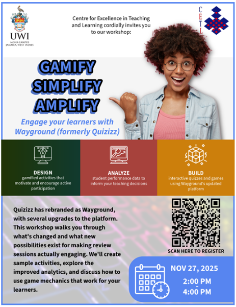 CETL Workshop Invitation - Gamify. Simplify. Amplify. Engage your learners with Wayground (formerly Quizizz)