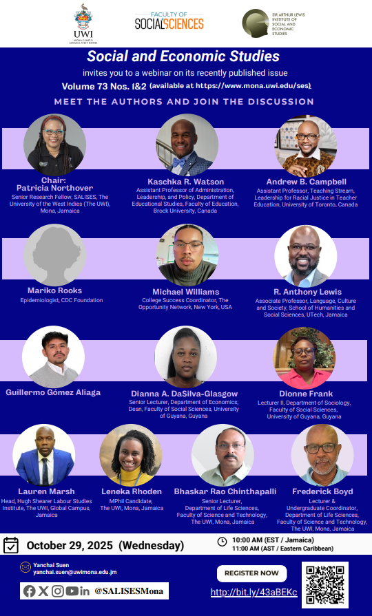 Social and Economic Studies Volume 73 Nos. 1&2 Webinar